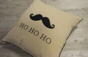 Weihnachtskissen Moustache