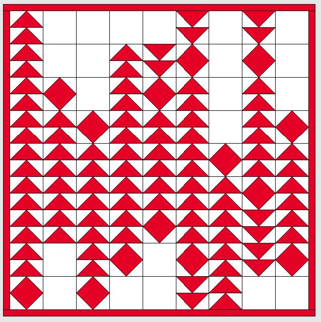 BERNINA-Mitmachaktion 2016: Red and White Quilts : Flying Geese