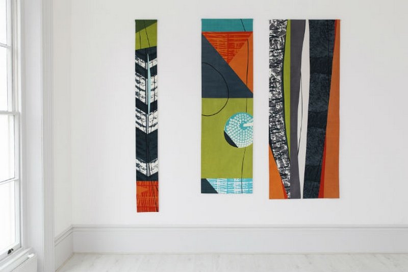 Michelle House: Chevron, Looking up, Reeds Wandbehänge 2012 Foto: Website Knitting & Stitching Show