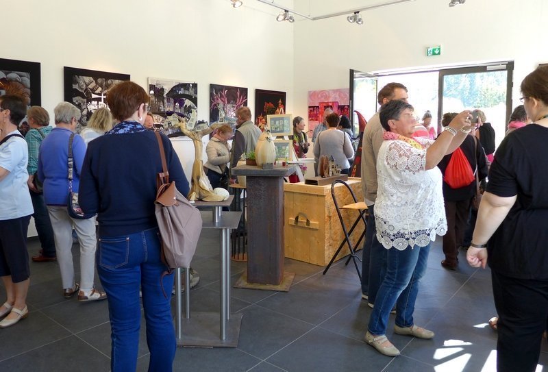 Blick in die Ausstellung von Olivia Uffer 7. Quiltfestival Luxembourg