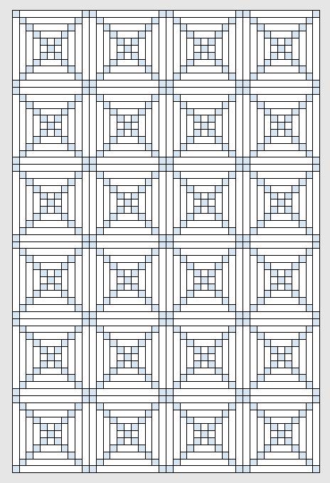 Blockhausmustervariationen (Logcabinblöcke)