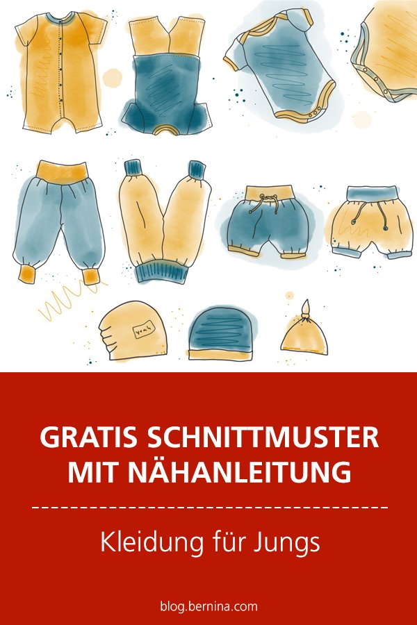 Gratis Schnittmuster mit Nähanleitung (Freebook): Kleidung für Jungen nähen