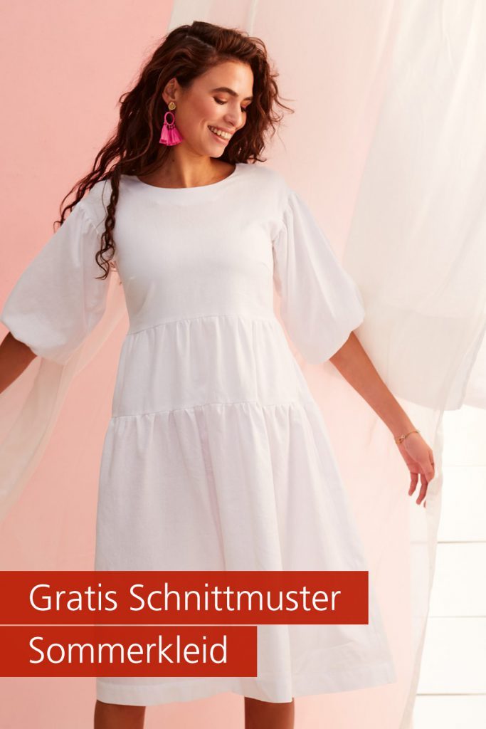 Gratis Schnittmuster und Nähanleitung: Sommerkleid “White Romance”
