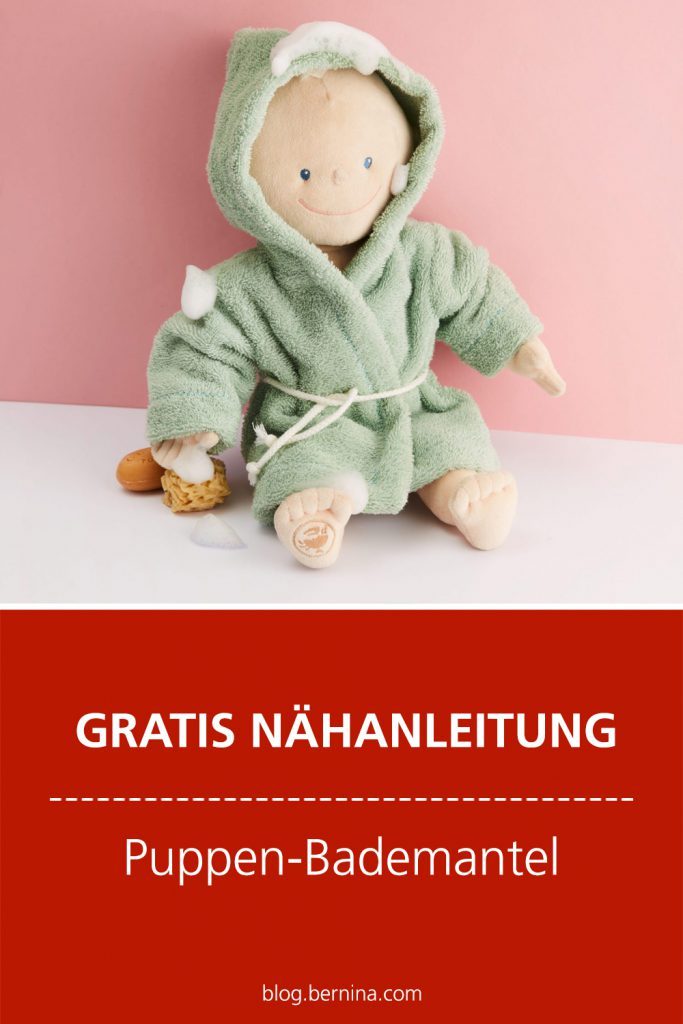 Gratis Schnittmuster & Nähanleitung: Bademantel für die Puppe 