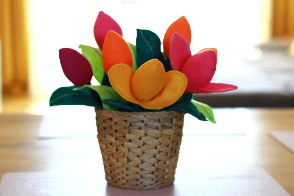 Frühlingsdeko: Tulpen aus Filz