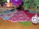 Sewing a beautifully embroidered quilted tree skirt
