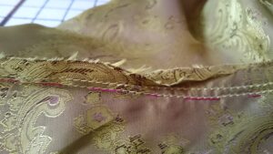 double row of stitching around the arm-hole (step )