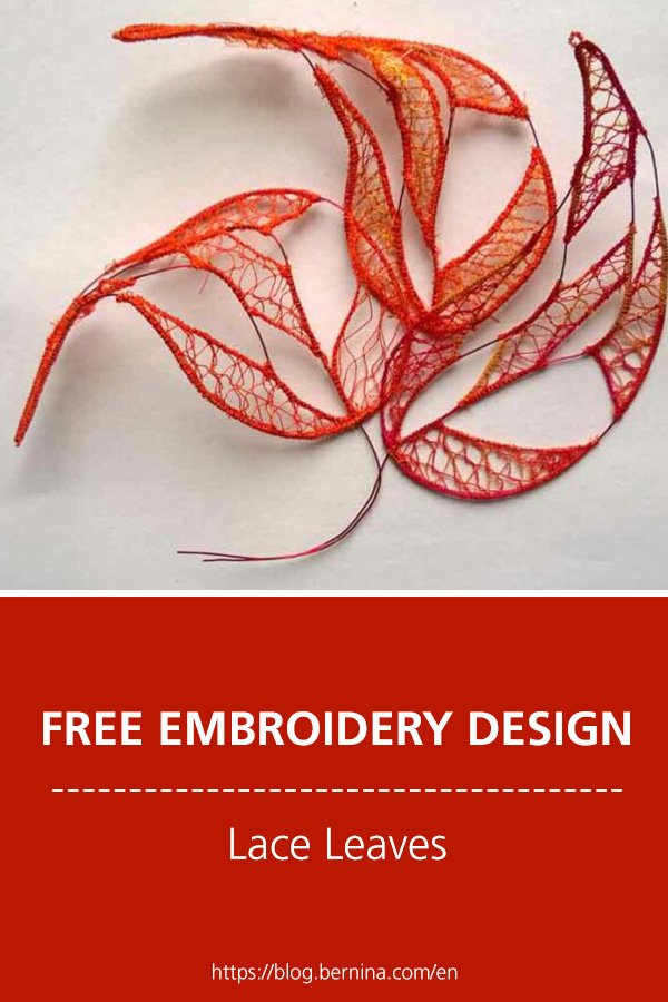 Free embroidery design: lace leaves 