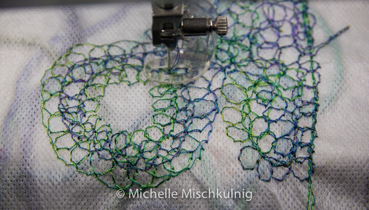 Working in circles to interlock all stitches.