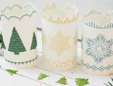 How to make beautiful embroidered candle covers (with free templates)