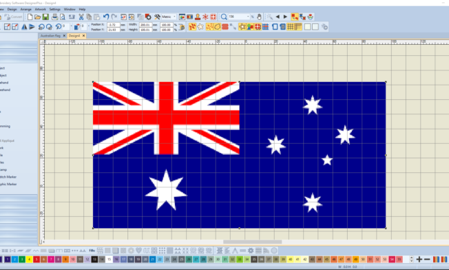 Bernina V8 Digitizing Software Australian Flag 2