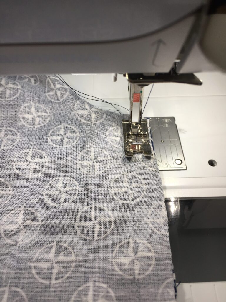 Sewing the side seams
