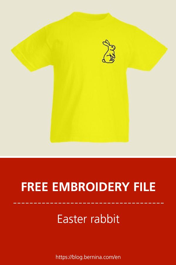 Free embroidery file: Easter rabbit