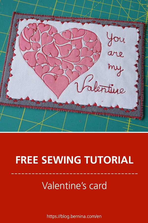 Free sewing tutorial: Valentine‘s Day card