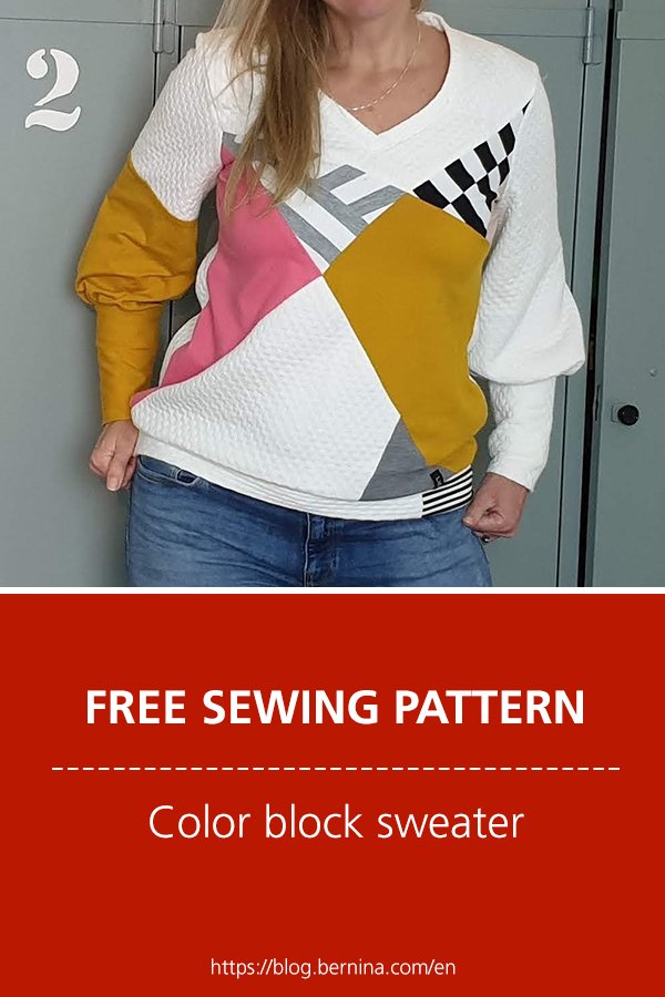 Free sewing pattern & instructions: Color block your sweater 