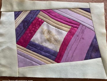 quilt with silk scraps