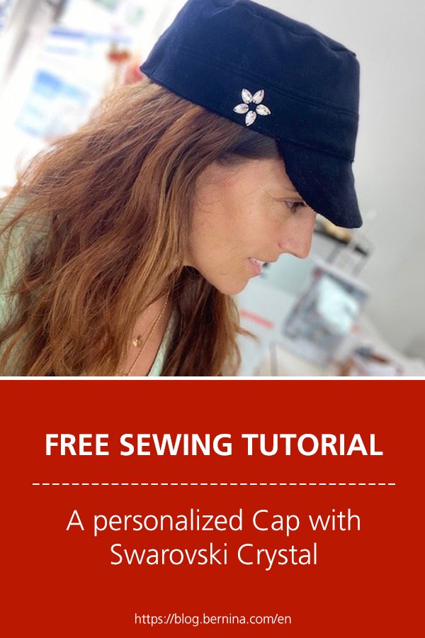 Free sewing tutorial: A personalized Cap with Swarovski Crystal