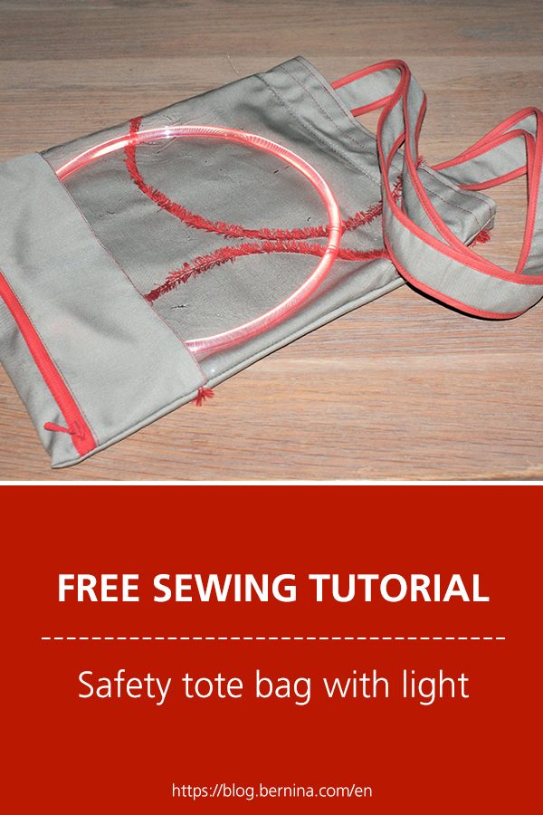 Free sewing tutorial: safety tote bag with light