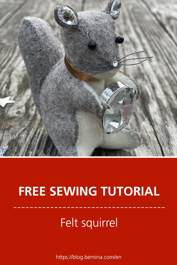 Free sewing tutorial: Felt squirrel