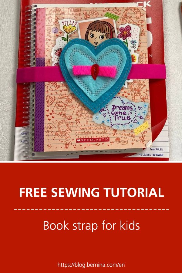 Free sewing instructions: Book strap for kids