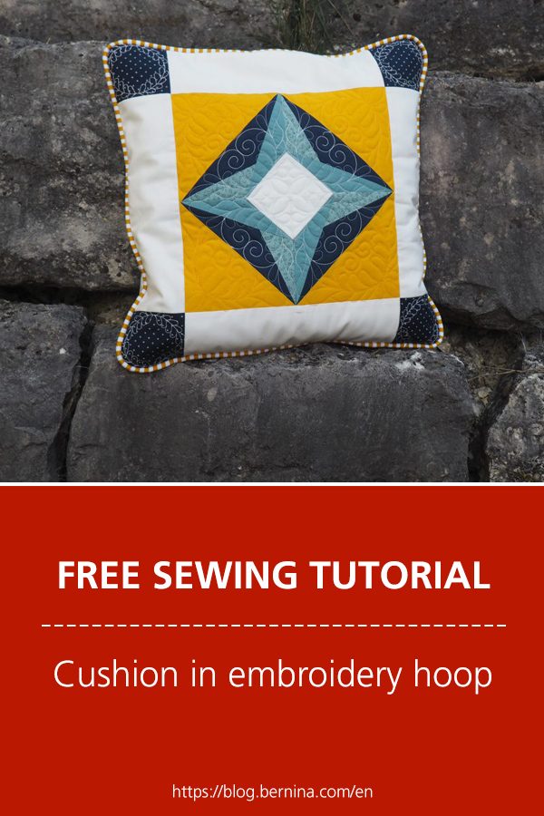 Free sewing instructions: Sewing a Cushion using in the Embroidery Hoop