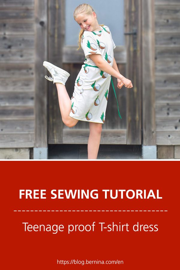 Free sewing instructions: Teenage proof T-shirt dress