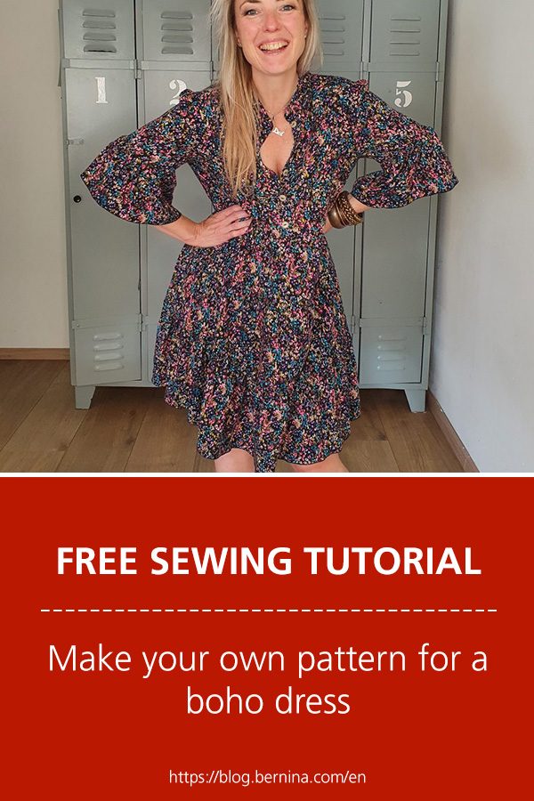 Free sewing pattern & instructions: Boho dress