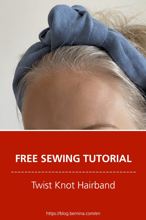 Twist knot hairband, sewing instructions and pdf pattern
