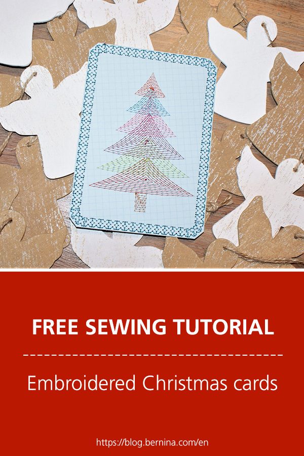 Free sewing instructions: Embroidered Christmas cards