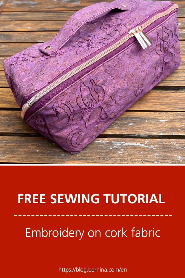 Free sewing instructions: Machine Embroidery on Cork Fabric