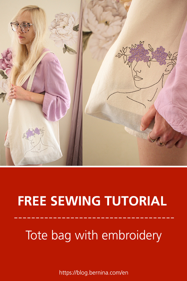 Free sewing instructions: Tote bag with embroidery