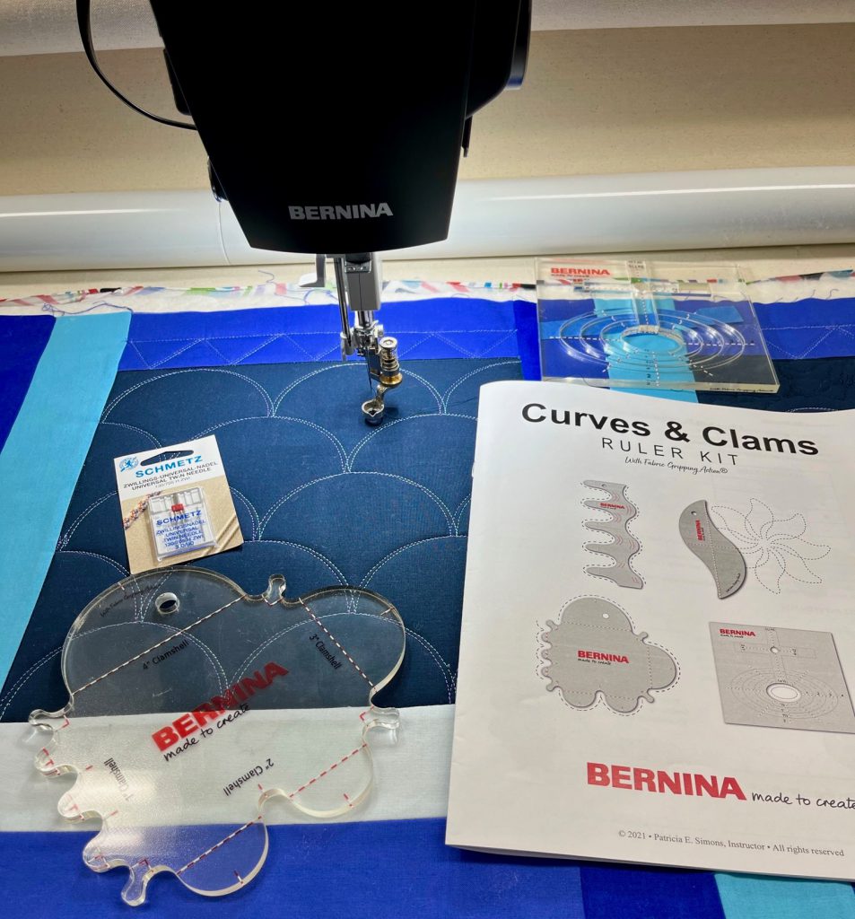 Ruler Work with Twin Needle on a Bernina Q20 Long Arm