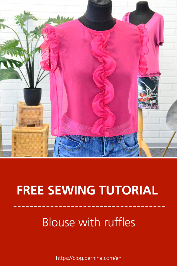 Free sewing instructions: Blouse with ruffles