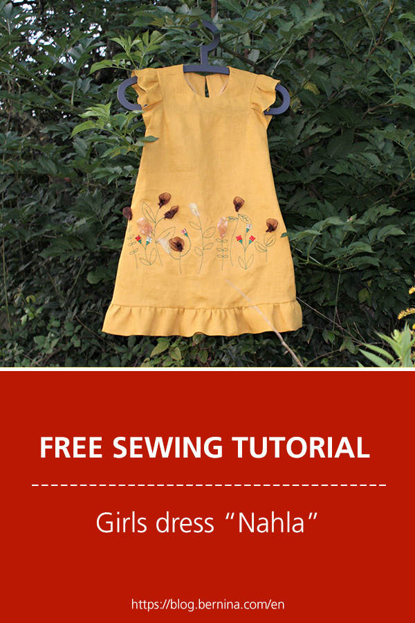 Free sewing instructions: Girls dress „Nahla“