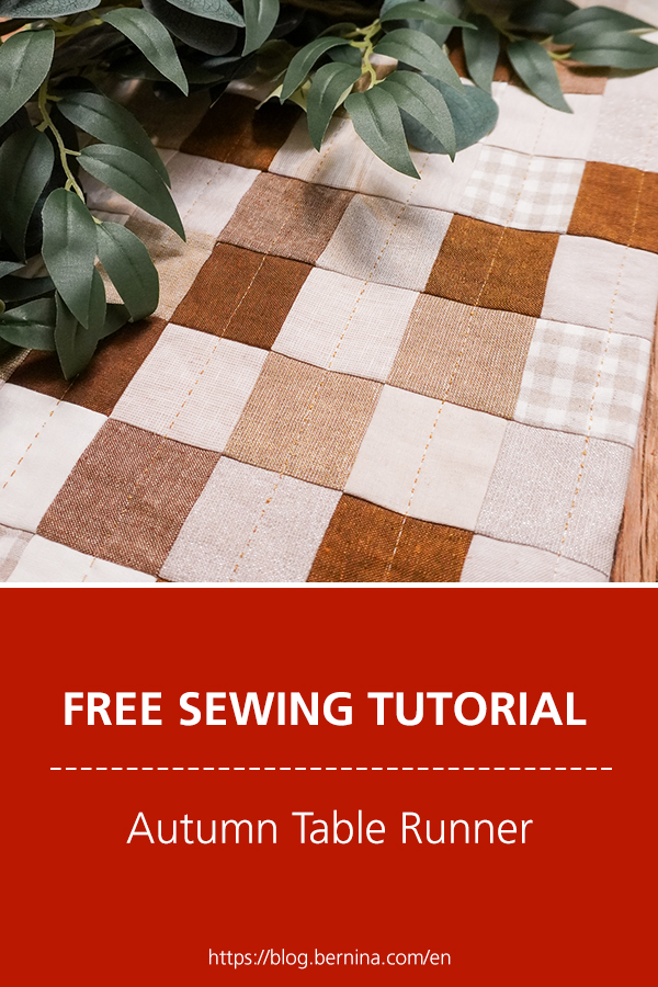 Free sewing instructions: Autumn Table Runner