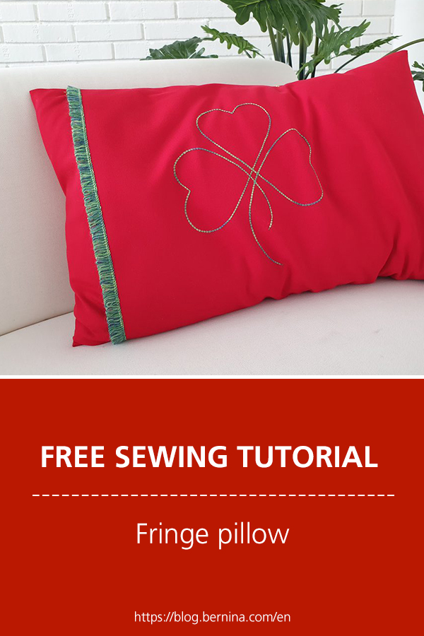 Free sewing instructions: Fringe pillow