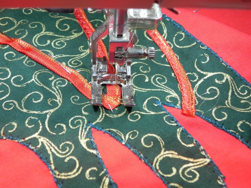 Sewing a Christmas kitchen apron